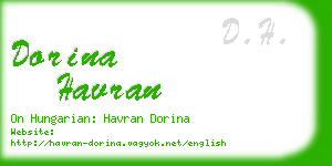 dorina havran business card